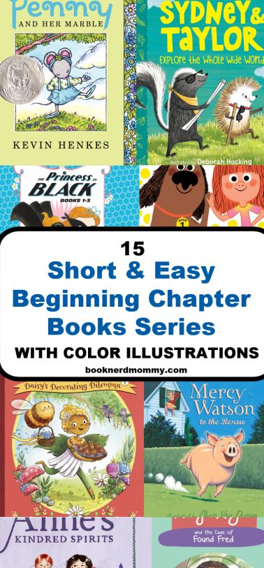 15 Short & Easy Beginning Chapter Book Series with Color Illustrations · Book Nerd Mommy 1st Grade Chapter Books, Beginning Chapter Books, Easy Chapter Books, Homeschool Books, Read Aloud Books, Family Reading, Short Books, Phonics Reading, Grade Book