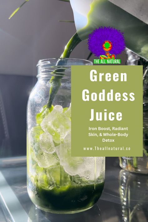 Green Goddess Juice for an Iron Boost, Radiant Skin, and Whole-Body Detox Collard Greens Benefits, Skin Detox Juice, Healing Juices, Wellness Drinks, Kale Leaves, Fuji Apple, Green Magic, First Youtube Video Ideas, Body Detox