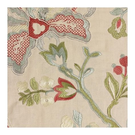 Cottage Curtains, Sanderson Curtains, Aqua And Green, Cream Curtains, Coral Aqua, Green Furniture, Dark Furniture, Beautiful Rooms, Floral Branch