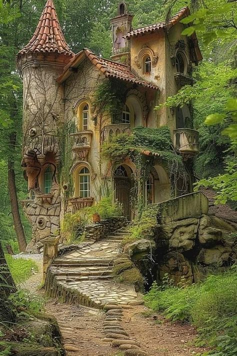 Fairytale Cottage Aesthetic, Fairy Cottage House, Fairytale Houses, Witches House, Ideal Aesthetic, Fantasy Cottage, Cottage Aesthetic, Fairytale Cottage, Fantasy Map