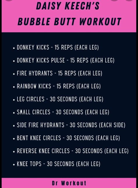 Bubble But Workout, Slim Legs Workout, Daisy Keech, Leg Circles, Small Waist Workout, Workout List, Summer Body Workouts, Waist Workout, Glow Up Tips