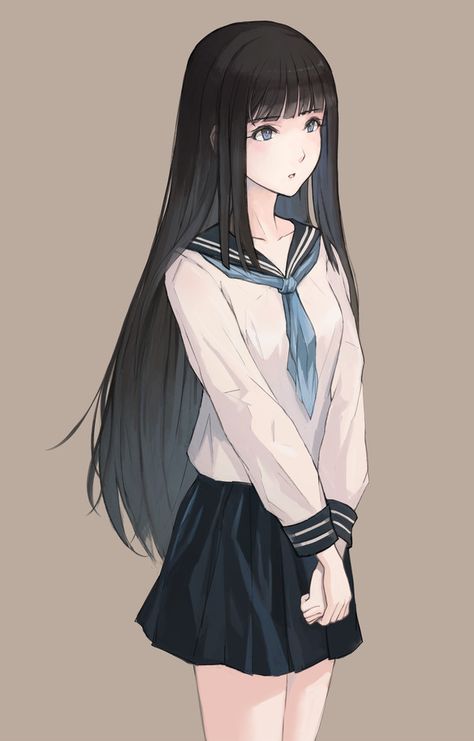 Anime Hairstyles Male, Aesthetic School, Girls With Black Hair, Anime Reccomendations, Hinata Hyuga, Anime Best Friends, Cute Pokemon, Girl Drawing