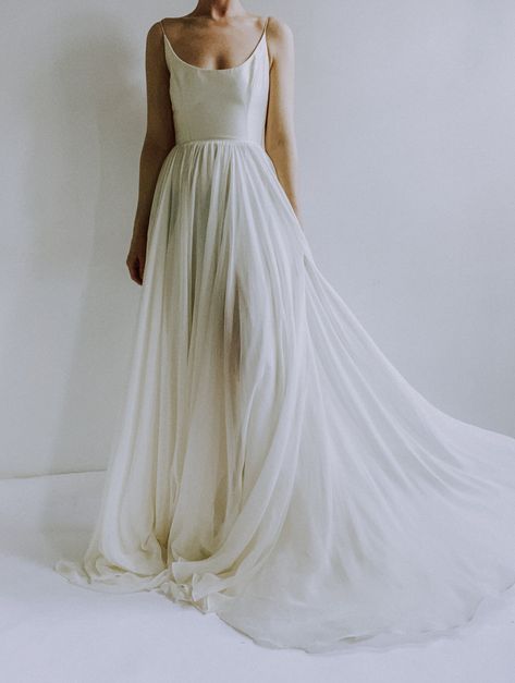 Relaxed Wedding Dress, Wedding Gown Color, Leanne Marshall, Low Back Dresses, Relaxed Wedding, Satin Wedding Dress, Satin Wedding, Wedding Dress Inspiration, Wedding Dress Styles