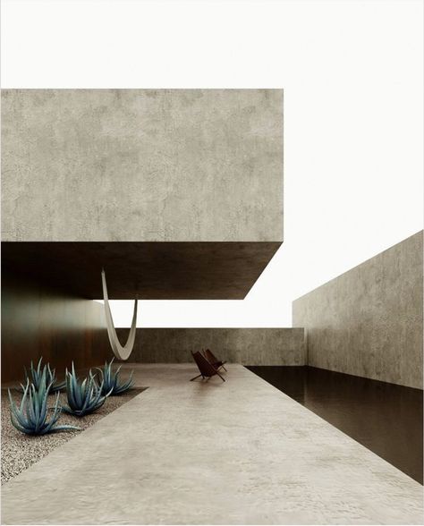 Brutalist House, Brutalism Architecture, Concrete Architecture, Minimal Architecture, Concrete Building, Ideas Casa, Concrete House, Brutalist Architecture, Architecture Rendering