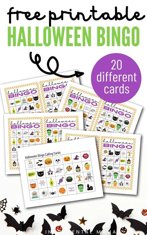 This free printable Halloween Bingo game is perfect from some spooky clean fun this Halloween. With 20 unique bingo cards, this game is great for preschool, the classroom, parties, or just some fun with your kids. Halloween Bingo Free, Bingo Printable Free, Halloween Bingo Printable, Printable Christmas Bingo Cards, Pull Card, Halloween Bingo Game, Halloween Bingo Cards, Christmas Bingo Cards, Imprimibles Halloween