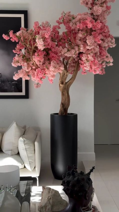 Amazon Flowers, Flower Room Decor, Colourful Living Room Decor, Flower Vase Arrangements, Artificial Flowers And Plants, Pink Plant, Colourful Living Room, Remind Yourself, House Furniture Design