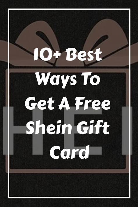 10+ Best Ways To Get A Free Shein Gift Card (2023 Guide!) Shein Shopping, Free Shein, Fake Gifts, Free Gift Cards Online, Shein Gift Card, Free Gift Card Generator, Free Gift Card, Visa Gift Card, Budget Shopping