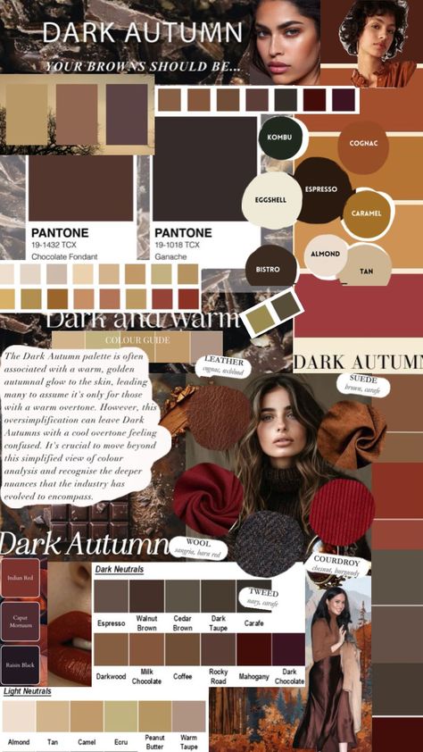 Deep Autumn Makeup, Deep Autumn Palette, Autumn Color Palette Fashion, Deep Winter Palette, Deep Autumn Color Palette, Autumn Skin, Winter Color Palette, Deep Autumn, Dark Autumn