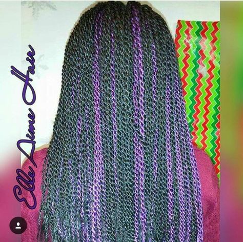 Black and purple Senegalese Twists Senegalese Twists, Hair Charms, Senegalese Twist, Black And Purple, Hair Stuff, Protective Hairstyles, Braided Hairstyles, Black Hair, Braids