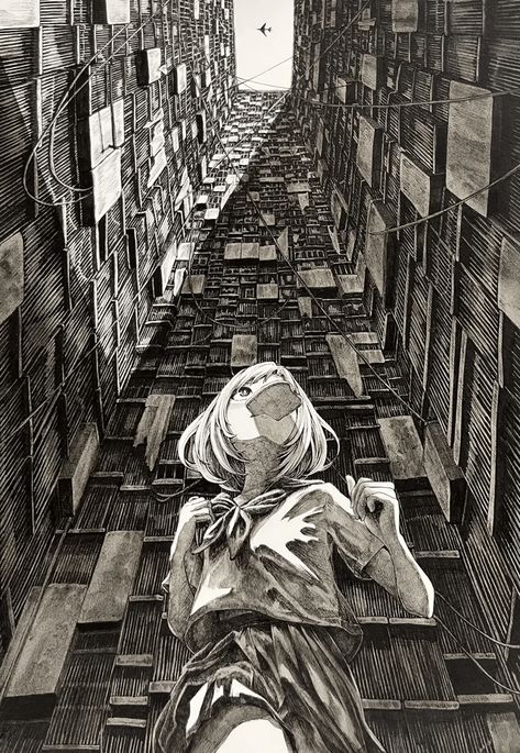 "Hurry up!" by @ibsukionsen Whyt Manga, Perspective Sketch, Bd Art, Storyboard Illustration, Perspective Drawing Architecture, Perspective Drawing Lessons, Perspective Art, The Mundane, Perspective Drawing