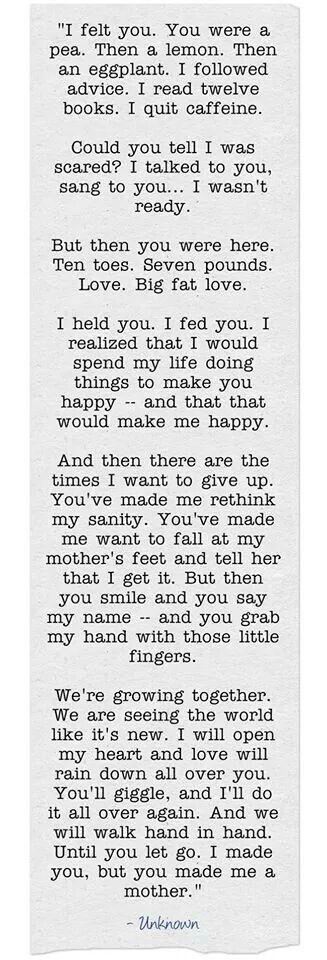 You made me a mom Baby Boy Quotes, Mommy Quotes, Mom Life Quotes, Baby Love Quotes, Quotes About Motherhood, Boy Quotes, Super Quotes, Trendy Quotes