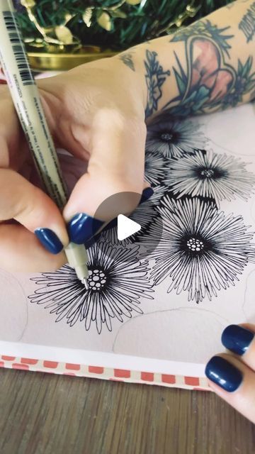 Mandala Artist - Tugce Ozenel Ince on Instagram: "Lets draw this Zentangle Pattern together..:)  Try and send me..:)  .  .  .  .  .  .  .  .  .  .  .  .  .  .  .  .  #zentangle #zentangleart #zentanglelovers #zentangledaily #zentangleinspiredart #zentanglepatterns #zentanglepattern #pattern #patterndesign #patternmaking #patternlove #patternmaker #patternaday #mandala #mandalapattern #doodleart #doodlepattern #mandalaart" Zentangle Flower Doodles, Zentangle Flowers, Zentangle Pattern, Steps Design, December 7, Zentangle Art, Zentangle Patterns, Mandala Pattern, Doodle Patterns