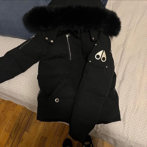 Moose Knuckles Men's Black Coat Black Coat Men, Bday Wishlist, Moose Knuckles, Black Coat, Moose, Mens Coats, Jackets & Coats, Size Medium, Black And White