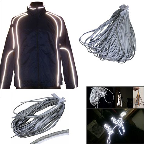 Cheap piping fabric, Buy Quality reflective sew directly from China reflective fabric strips Suppliers: Bright Silver Reflective Sewing Material Piping Fabric Strip Edging Braided Trim 10mm Top Quality Enjoy ✓Free Shipping Worldwide! ✓Limited Time Sale ✓Easy Return. Reflective Fabric Fashion, Light Up Hoodie, Zipper Drawing, Piping Fabric, Reflective Fashion, Reflective Clothes, Reflective Sign, Clothing Tape, Reflective Fabric