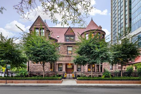 For sale: Historic Gold Coast mansion seeks $21.9M - Curbed Chicago Wood Paneling Makeover, Paneling Makeover, Stone Mansion, Historical Homes, Coldwell Banker Real Estate, Chicago Real Estate, Mansions For Sale, Victorian Houses, Expensive Houses