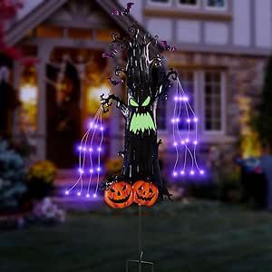 Amazon.com: LIGHTSHINE Iron Solar Halloween Treant Decorations Lights, Metal Solar Halloween Garden Decor, Waterproof Halloween Treant Stake with Purple Lights for Yard, Porch, Garden. (Treant) : Patio, Lawn & Garden Halloween Solar Lights, Purple Halloween Lights Outdoor, Halloween Led Lights Colors, Halloween Metal Signs, Halloween Led Lights, Copper Wire Lights, Halloween Garden, Wire Lights, Halloween Lights