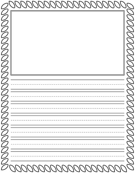 Printable Lined Writing Paper With Drawing Box Kindergarten Lined Paper, Kindergarten Paper, Primary Writing Paper, Writing Worksheets Kindergarten, Kindergarten Writing Paper, Printable Handwriting Worksheets, Handwriting Worksheets For Kids, Practice Handwriting, Writing Paper Template