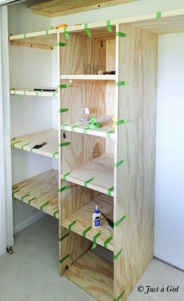 Wood Closet Shelves, Diy Custom Closet, Master Closet Organization, Bedroom Closet Storage, Closet Layout, Kids Closet Organization, Small Closets, Closet Remodel, Closet Organization Diy