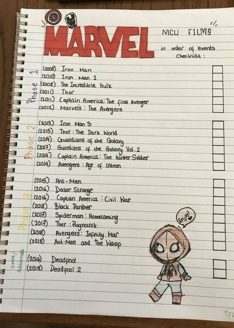 Marvel Movies In Order, Disney Movies List, Movie Hacks, Spiderman Theme, Bulletin Journal Ideas, Marvel Comics Wallpaper, Marvel Avengers Movies, Marvel Films, Avengers Movies