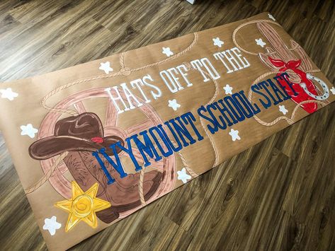 Wild West Theme🤩🤠🫶🏼 Western Theme Football Poster, Western Theme Pep Rally, Western Pep Rally Signs, Western Football Posters, Western Pep Rally, Fnl Signs, Alumni Event Ideas, Stuco Campaign, Fnl Posters