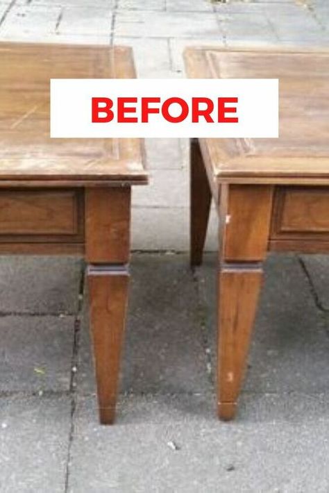 Check out this before and after flea market flip idea for turning old nightstands into ottomans for your living room decor. This easy and cheap upcycling furniture idea is perfect if you're decorating on a budget. #diy #nightstands #makeover Nightstands Makeover, Diy Nightstands, Old Nightstand, Upcycled Furniture Before And After, Small Space Inspiration, Nightstand Makeover, Upcycling Furniture, Simple Bathroom Decor, Farmhouse Style Living Room