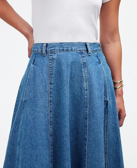 Denim Circle Midi Skirt in Java Wash | Madewell Denim Circle Skirt, Madewell Denim, Circle Skirt, Java, Stitch Fix, Denim Skirt, Madewell, Access Denied, Midi Skirt