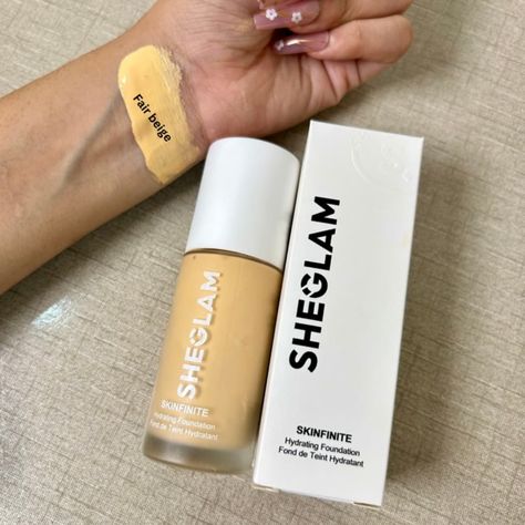 Introducing the SHEGLAM SKINFINITE Hydrating Foundation, your go-to for flawless, hydrated skin that lasts all day! 🌸✨ Whether you're seeking the perfect shade for neutral, fair, or beige undertones, this foundation offers a lightweight formula with high-performance coverage, making it perfect for all skin types. Infused with skin-loving ingredients, it locks in moisture while giving you a smooth, radiant finish. Key Features: Hydrating Formula: Keeps your skin feeling fresh and nourished a... Sheglam Foundation, Hydrating Foundation, It's Locked, Hydrated Skin, Hydrate Skin, All Skin Types, Your Skin, Skin Types, High Performance