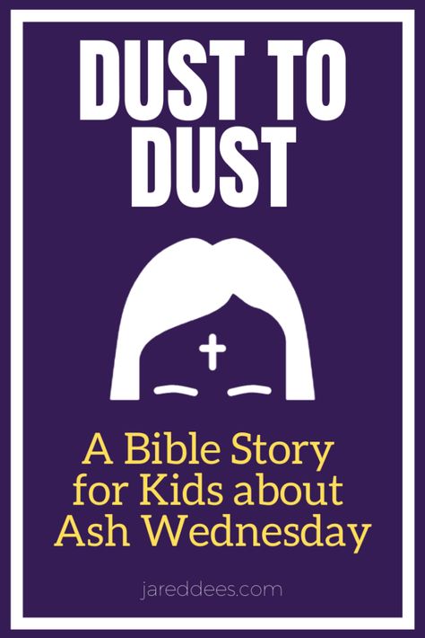 In this Ash Wednesday Bible story kids will learn the origin of the phrase "dust to dust" and reflect on the punishment for Adam and Eve's original sin. What Is Ash Wednesday For Kids, Ash Wednesday Crafts Preschool, Ash Wednesday Sunday School Lesson, Ash Wednesday Lesson For Kids, Lent Lessons For Sunday School, Lent Sunday School Lessons For Kids, Ash Wednesday Crafts For Kids, Ash Wednesday Crafts, Ash Wednesday Ideas