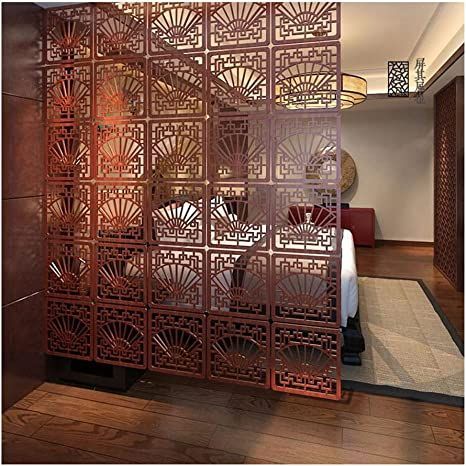 Etlegor DIY Room Divider Partitions Separator Hanging Decorative Panel Screens Chinese Style Screen Partition Hollow Carving Hanging Room Divider Partition Wall Dividers for Home Decoration Room Divider Ideas Diy, Room Dividing, Privacy Partition, Wall Partition Design, Hanging Room Dividers, Diy Room Divider, Partition Design, Divider Wall, Wooden Wall Hangings