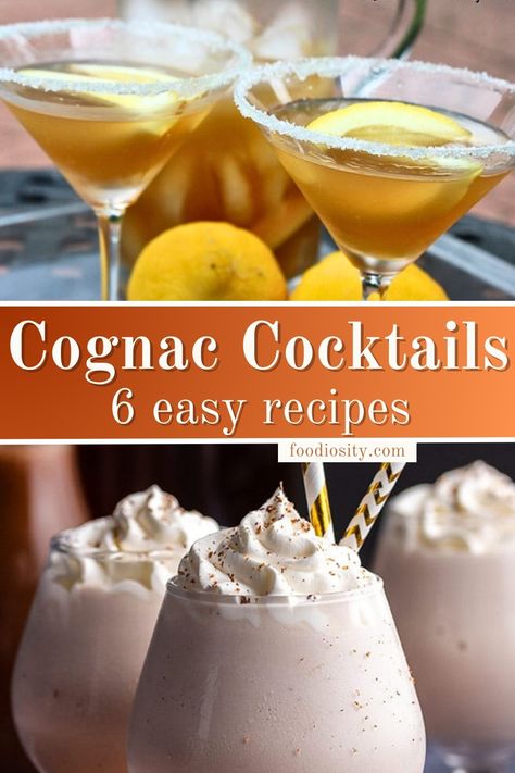 Cognac Recipes, Cognac Drink Recipes, Chocolate Orange Cocktail Drinks, Cognac Cocktails Recipes, Cognac Cocktails, Cognac Drinks Cocktails, Drinks With Cognac, Cocktails With Cognac, Cognac Mixed Drinks