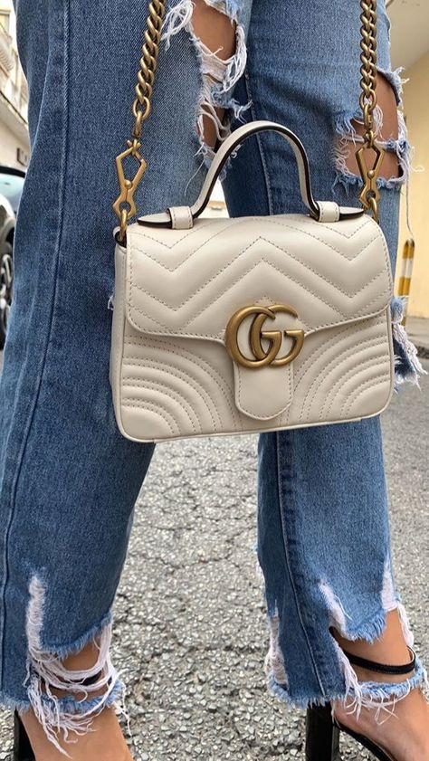 Summer It Bags…. | The Thrill of the hunt Gucci Marmont Top Handle Bag, Gucci Marmont Top Handle Bag Outfit, White Gucci Marmont Bag Outfit, Top Handle Bag Outfit, Gucci Marmont Bag Outfit, Thrifted Bags, Gg Marmont Mini Top Handle Bag, Gucci Bag Outfit, Natrual Nails