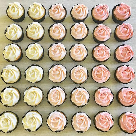 Classy Cupcakes, Rainy Wednesday, Wednesday Vibes, Baby Shower Cupcakes For Girls, Swan Baby Shower, Christening Cakes, Cupcake Cake Designs, Rose Cupcakes, Custom Cupcakes