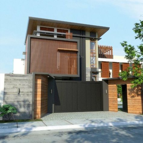 This is a 2-Storey Vacation House with open ground floor design.. 3-Bedroom on 2nd Floor, Office, Music Studio and Entertainment Room.. Gym on Roof Deck and garden roof House Design With Roof Deck, Ground Floor Design, Floor Garden, Garden Roof, 3 Storey House, 3 Storey House Design, Floor Office, Room Gym, Lovely Family