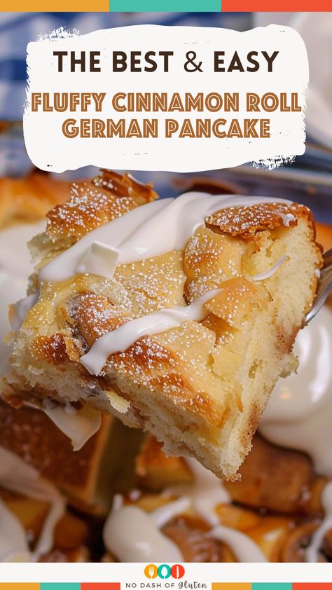 Fluffy Cinnamon Roll German Pancake Pancake Bake With Cinnamon Streusel, Breakfast Ideas Cinnamon, Easy Breakfast Sweets For A Crowd, Breakfast Bakery Recipes, Yeast Breakfast Recipes, German Cinnamon Rolls, Breakfast Ideas Cinnamon Rolls, Gluten Free German Pancakes, Christmas Morning Cinnamon Rolls