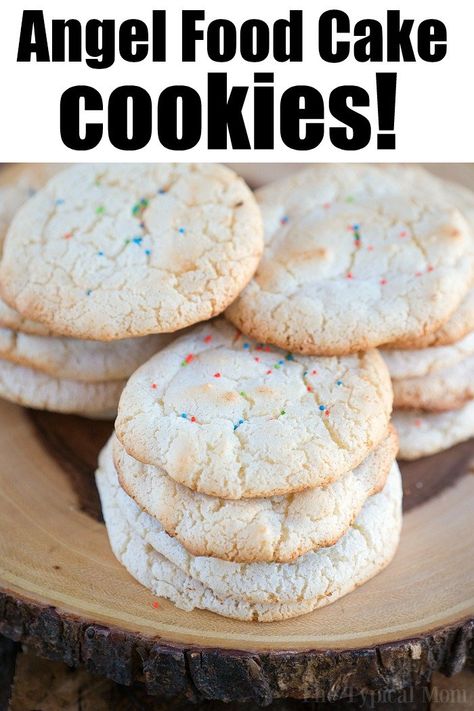 Recipes Using Angel Food Cake, Angelfood Cupcakes, Angel Food Cake Cookies, Angelfood Cake, Angel Food Cake Mix, 2 Ingredient Cookies, Recipes Using Cake Mix, Only Angel, Light Dessert