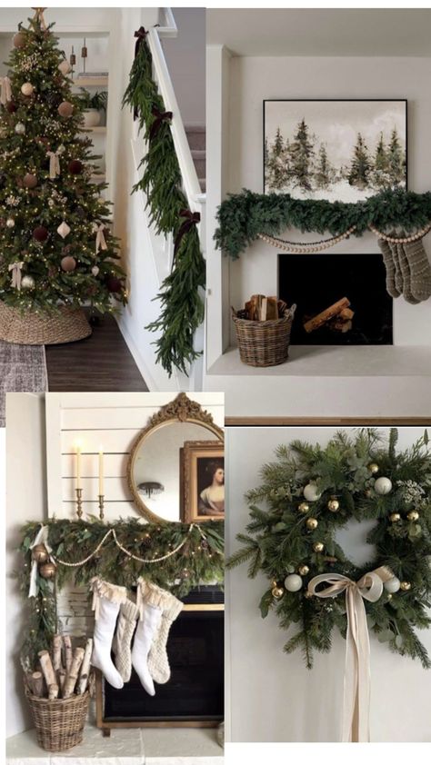 Nordic Christmas Decor Ideas, Nordic Christmas Decor, Christmas Decor Green, Yule Ideas, White Berries, Cozy Christmas Decor, Neutral Christmas Decor, Holiday Wrapping, Christmas Decor Inspiration