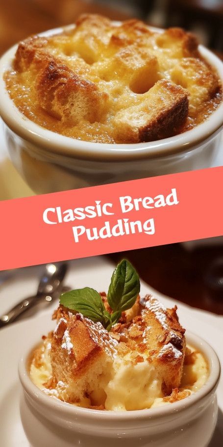 Classic Bread Pudding Delight - Comforting Dessert Recipe Indulge in the warmth and nostalgia of classic bread pudding, a perfect dessert for any gathering. Simple ingredients create a cozy delight that's great for sharing with loved ones. The Best Bread Pudding, Bread Pudding Easy Quick, Bread Pudding Recipe Old Fashion, Condensed Milk Bread Pudding, Quick Bread Pudding, Custard Bread Pudding Recipe, Raisin Bread Pudding Recipe, Simple Bread Pudding Recipe, Old Fashioned Bread Pudding Recipe