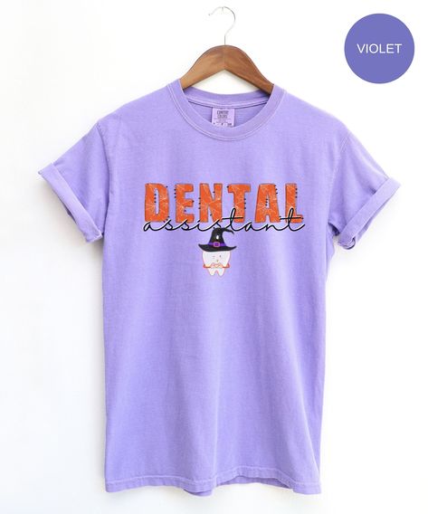 Dentist Graduation, Dental Assistant Shirts, Dental School, Dental Student, Spooky Designs, Dental Assistant, Branded Shirts, Spirit Halloween, Favorite Shirts