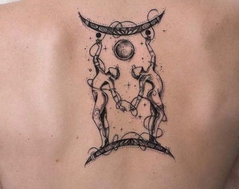 Explore the Top 20 Gemini Tattoo Designs for Men in 2024: Unveiling Symbolism & Style Dark Gemini Tattoo, Gemini Tarot Card Tattoo, Cute Gemini Tattoo, Gemini Back Tattoos, Gemini Tattoo Ideas Unique, Gemini Tatoos, Gemini Tattoo For Men, Gemini Tattoo For Women, Gemini Tattoo Ideas