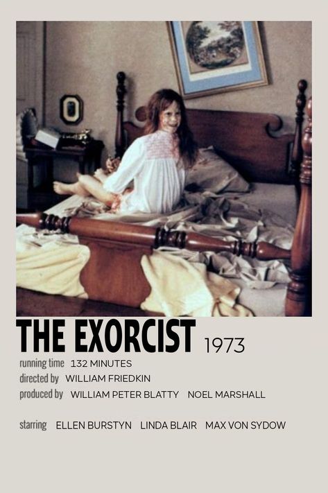 Exorcist Movie, Movie Character Posters, Horror Movies List, The Exorcist 1973, Horror Movies Scariest, Halloween Film, Iconic Movie Posters, Scary Movie Characters, Movie Card