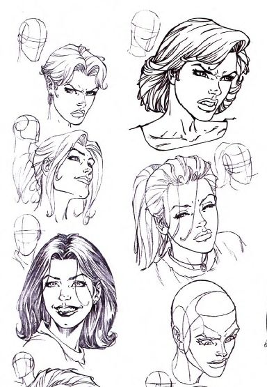 Comic Book Style Art Drawing, Christopher Hart Drawing, Comic Face Reference, Comic Face Drawing, How To Draw Comic Style, Comic Drawing Sketches, How To Draw Comic Book Style, Comic Hairstyles, Comic Book Hair