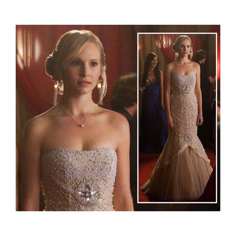 The Vampire Diaries Outfits, Caroline Forbes Outfits, Prom Mermaid, Vampire Diaries Fashion, Vampire Diaries Outfits, Caroline Dress, Sherri Hill Prom Dress, Candice Accola, Sherri Hill Prom