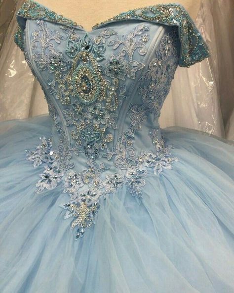 Baby Blue Quinceanera Dresses, Cinderella Quinceanera Dress, Blue Quince Dress, Cinderella Quince, Light Blue Quinceanera Dresses, Baby Blue Quinceanera, Cinderella Quinceanera Themes, Cinderella Quinceanera, Quinceanera Themes Dresses