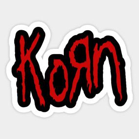 Korn Sticker, Band Stickers Printable, Metal Band Stickers, Journal Design Cover, Korn Logo, Korn Band, Metal Stickers, Sweet Logo, Rock Band Logos