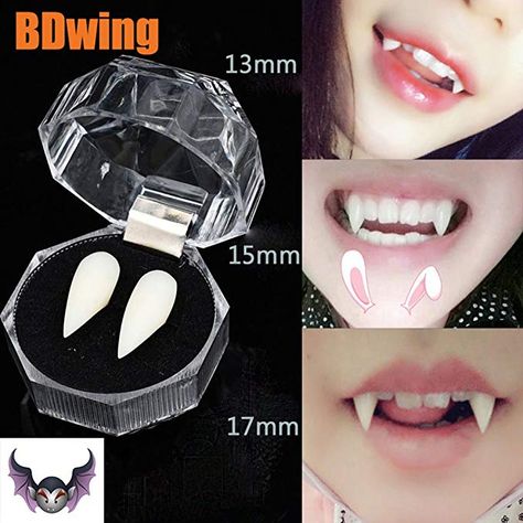 Bdwing Vampire Teeth BD07 Funny Horror Trick Toy Goofy Fake Vampire Fangs Dentures, Great Party Favors for Cosplay Prop Halloween Decoration Props Costume Accessory, 6pcs/3 Pairs(13mm 15mm 17mm)-New Werewolf Teeth, Denture Adhesives, Zombie Vampire, False Teeth, Fake Teeth, Vampire Fangs, Vampire Teeth, Funny Horror, Halloween Vampire