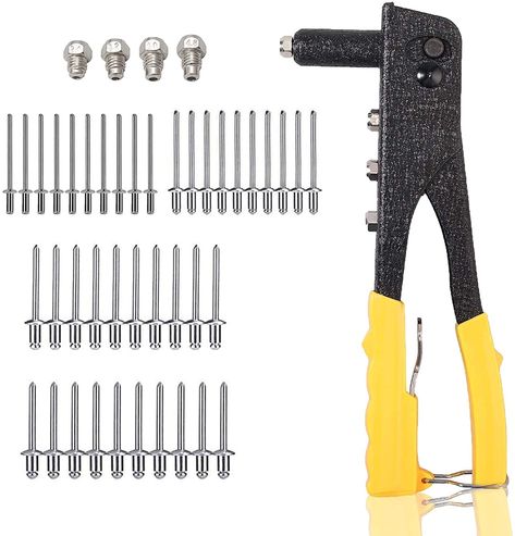 Riveting Tools, Metal Ideas, Riveting, Carrying Case, Diy Tools, Tool Set, Rivets, Wrench, Heavy Duty