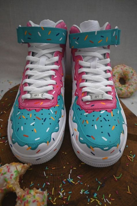 The Simpsons Nike Air force 1 mid Custom Shoes Hand painted shoes Bart Homer Donut  $505.56 Scooby Doo Custom Shoes, Cool Custom Shoes, Nike Air Force 1 Custom Paint, Custom Sneakers Ideas, Custom Air Force 1 Ideas, The Simpsons Donut, Air Force 1 Mid Custom, Custom Shoes Design, Homer Donut