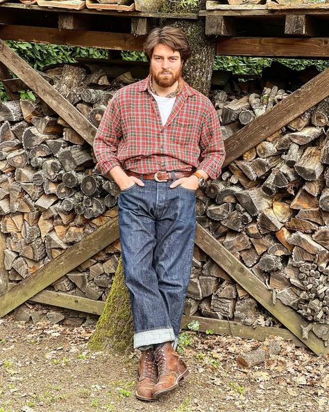 BG vintage on Instagram: “Rugged 🪵 SHOES: Red Wing Iron Ranger. JEANS: Sugarcane 1947 made in Japan. SHIRT: vintage shirt made in USA. BELT: vintage Western belt.…” Red Wing Iron Ranger Outfit, Red Wing Outfit, Iron Rangers, Red Wing Style, Red Wing Iron Ranger, 2023 Lookbook, Bandana Men, Iron Ranger, Bandanas Men