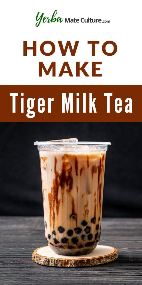 Tiger Milk Tea, Boba Recipe, Boba Tea Recipe, Bubble Tea Recipe, Thai Milk Tea, Make Brown Sugar, Milk Tea Recipes, Iced Drinks Recipes, Bubble Tea Boba