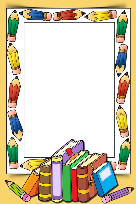 Free School Borders, Poster Design Kids, School Binder Covers, School Border, Png Frame, School Board Decoration, Colorful Borders Design, School Frame, School Wall Art